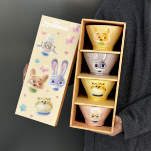 迪士尼疯狂动物城日式斗笠碗5英寸米饭汤面碗家用高级感2025新款