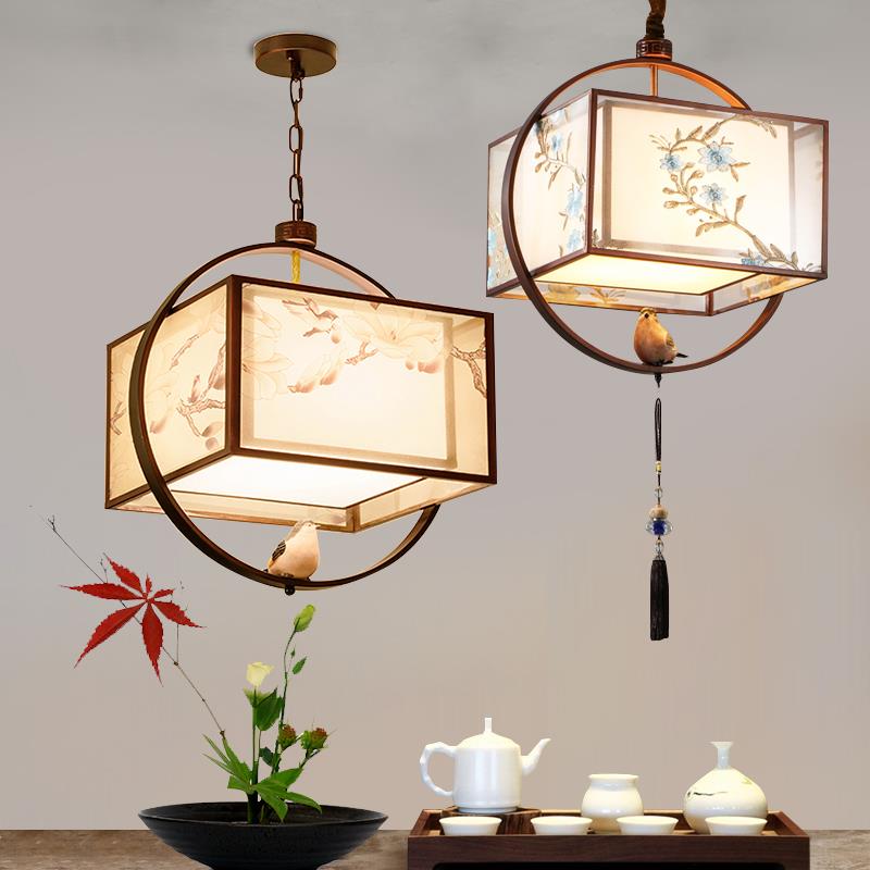 现代新中式吊灯中国风古风客厅灯小吊简约餐厅书房卧室灯中山灯具