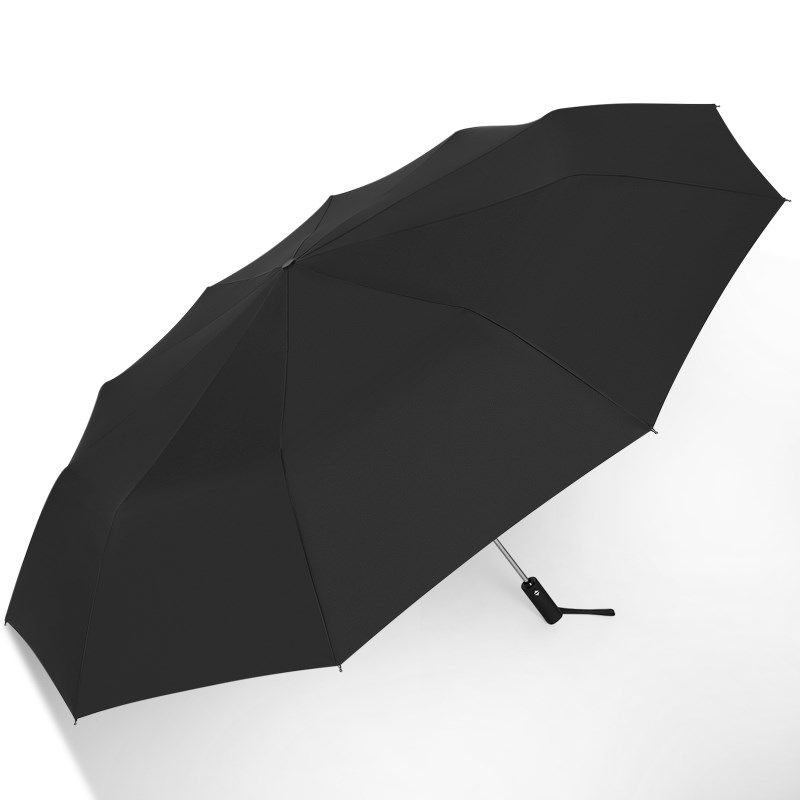 511手动双层雨伞加大加厚加固2双人男士三折叠黑胶晴雨两用伞定制