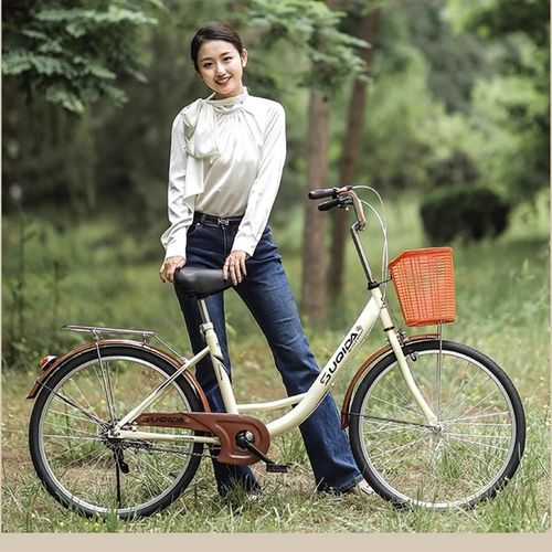 自行车女款成人轻便普通代步通勤女士24寸26青少年大学生男士单车