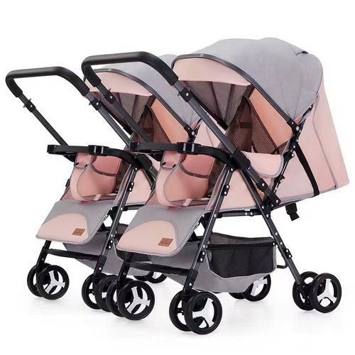 双胞胎婴儿推车可坐可躺双向二胎婴儿双人轻便折叠推车可拆分