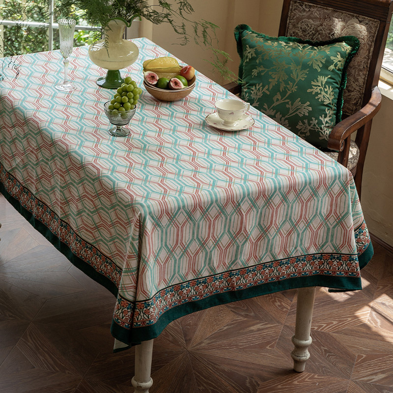 亚麻桌布防水防油英式中古高级氛围感长方形茶几桌布台布盖巾盖布,居家布艺,桌布,淘宝优惠券,粉丝福利购,淘宝优惠卷