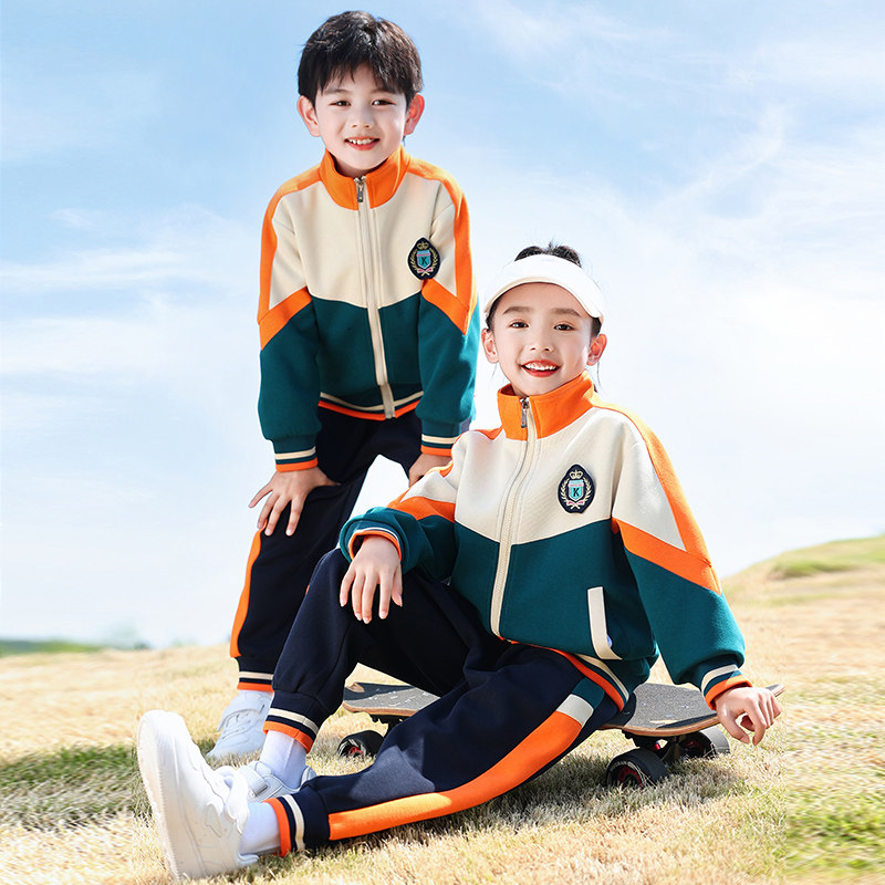 校服套装小学生学院风儿童班服三件套入园照服装幼儿园园服春秋装