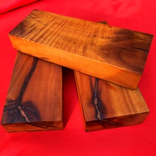 陕西雷击枣木令牌料雕刻长方体原木料自然雷痕雷桃木令牌印料