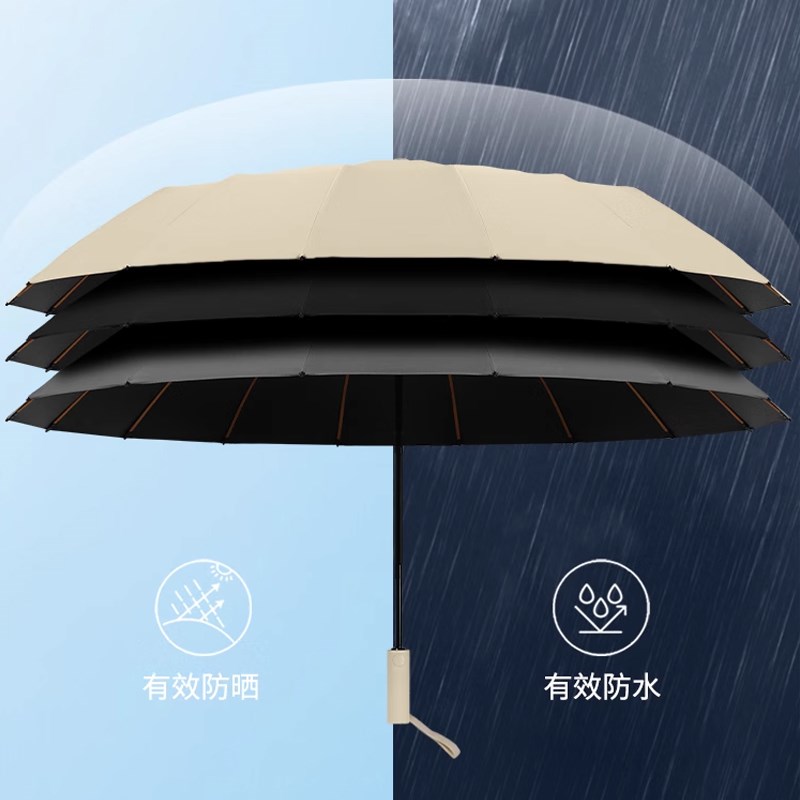 雨伞全自动男折叠收缩大号晴雨两用192骨加大加厚加固抗暴雨