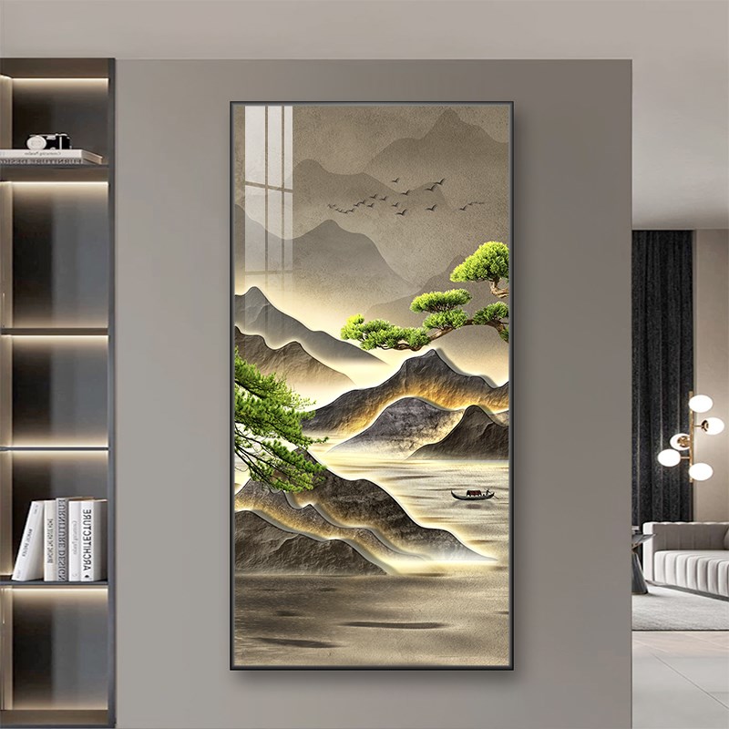 走廊过道墙壁画装饰画入户玄关装饰画挂画玄关现代简约客厅玄关画