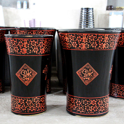 陶瓷特大花盆室内客厅新中式福字发财树幸福树专用绿植盆栽高花盆