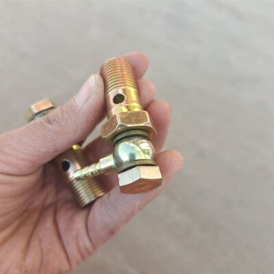 改装空暖柴暖油管接头空心螺丝滤芯取油螺丝三通单向阀柴油