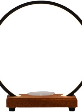 白酒展示架 发光led灯圈摆件底座 酒庄高档红酒人物佛像装饰摆放