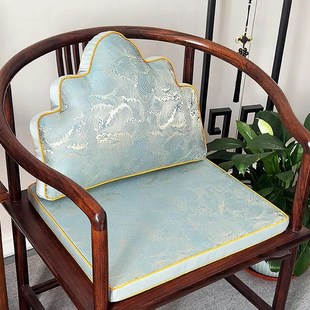 实木沙发座椅垫加厚新中式靠山枕茶椅垫圈椅坐垫靠垫防滑可拆洗