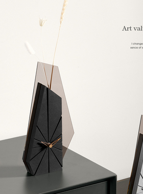 桌面电视两边座钟客厅装饰摆件家居饰品干花轻奢创意办公室北欧