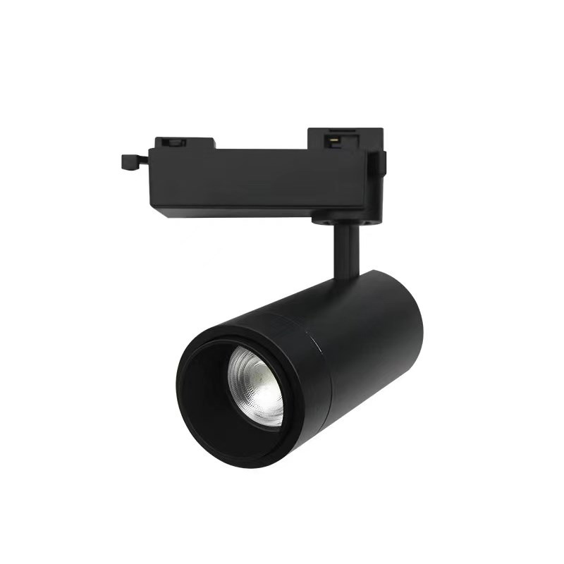 变焦轨道灯led射灯可调角度服装店商用展厅黑色导轨灯cob超亮