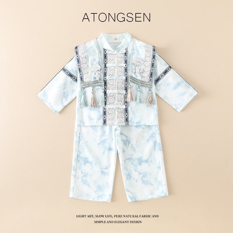 少数民族服装幼儿园儿童演出服广西壮族苗族舞蹈表演服男女童汉服,童装/婴儿装/亲子装,汉服,淘宝优惠券,粉丝福利购,淘宝优惠卷