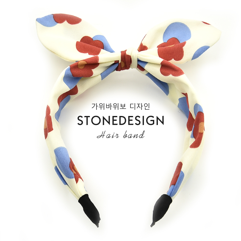 韩国儿童兔耳朵发卡发箍女童可爱花朵宽边头箍小女孩公主碎发头饰