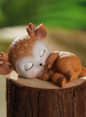 可爱招财鹿酒柜装饰摆件客厅电视柜摆设玄关创意家居新房乔迁礼物