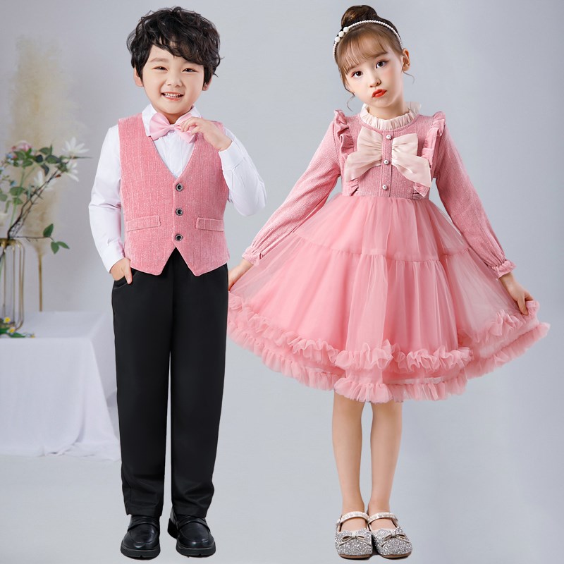 儿童合唱服男女童诗歌朗诵大合唱团加绒加厚六一小学生合唱演出服