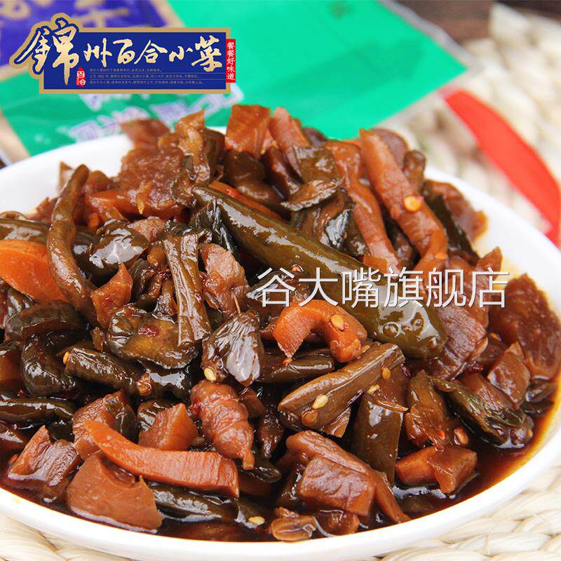 锦州百合小菜酱八宝腌菜萝卜黄瓜下饭菜开味东北咸菜268g3袋包邮