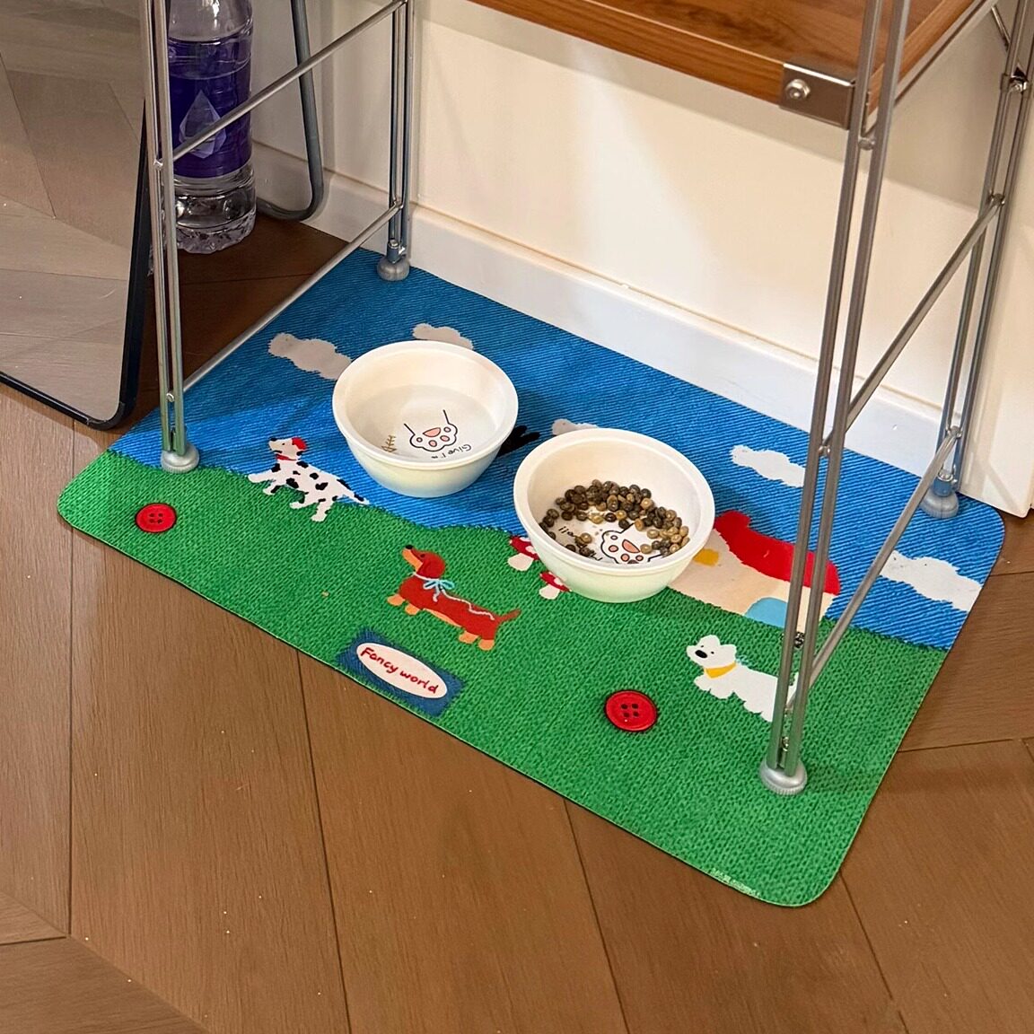 硅藻泥宠物餐垫橡胶底耐脏耐磨易打理猫咪水碗垫子吸水防漏食碗垫
