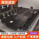 办公家具大型会议桌长桌简约现代办公桌长方形会议室桌椅组合圆角