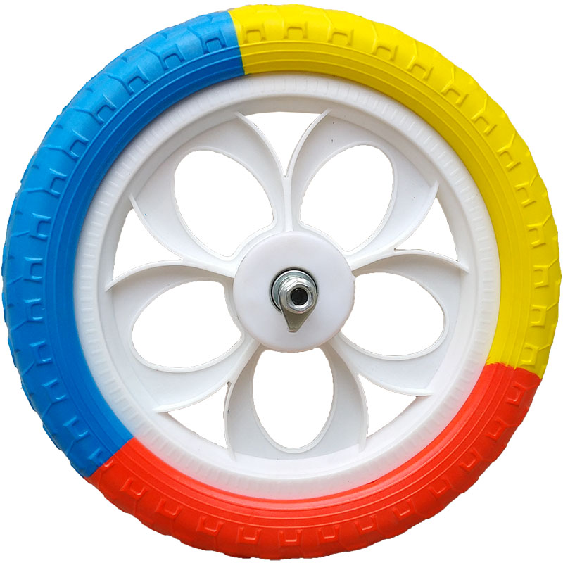 儿童平衡车轮子实心免充气轱辘自行车配件12寸X发泡轮塑料胎