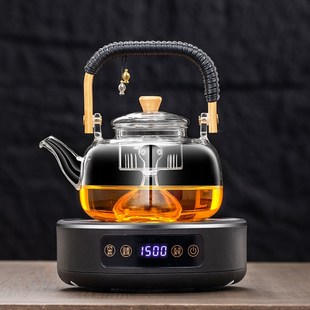 加厚耐高温玻璃蒸煮一体煮茶壶煮茶器烧水泡茶套装 2024新款 电陶炉