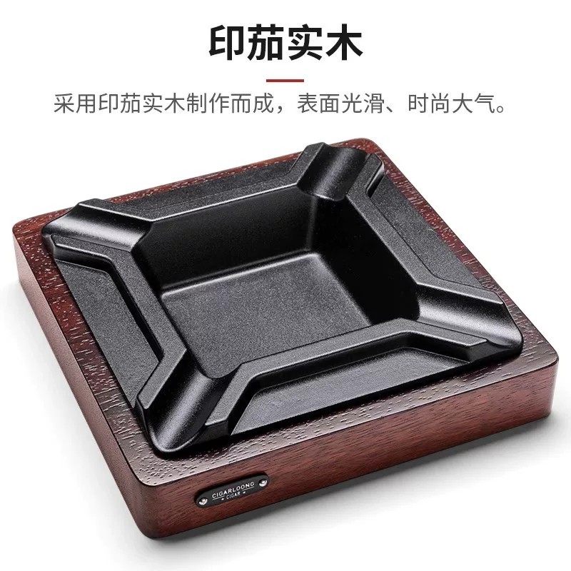 德国高端创意雪茄烟灰缸金属大口径雪茄专用烟槽家用大号烟缸欧式