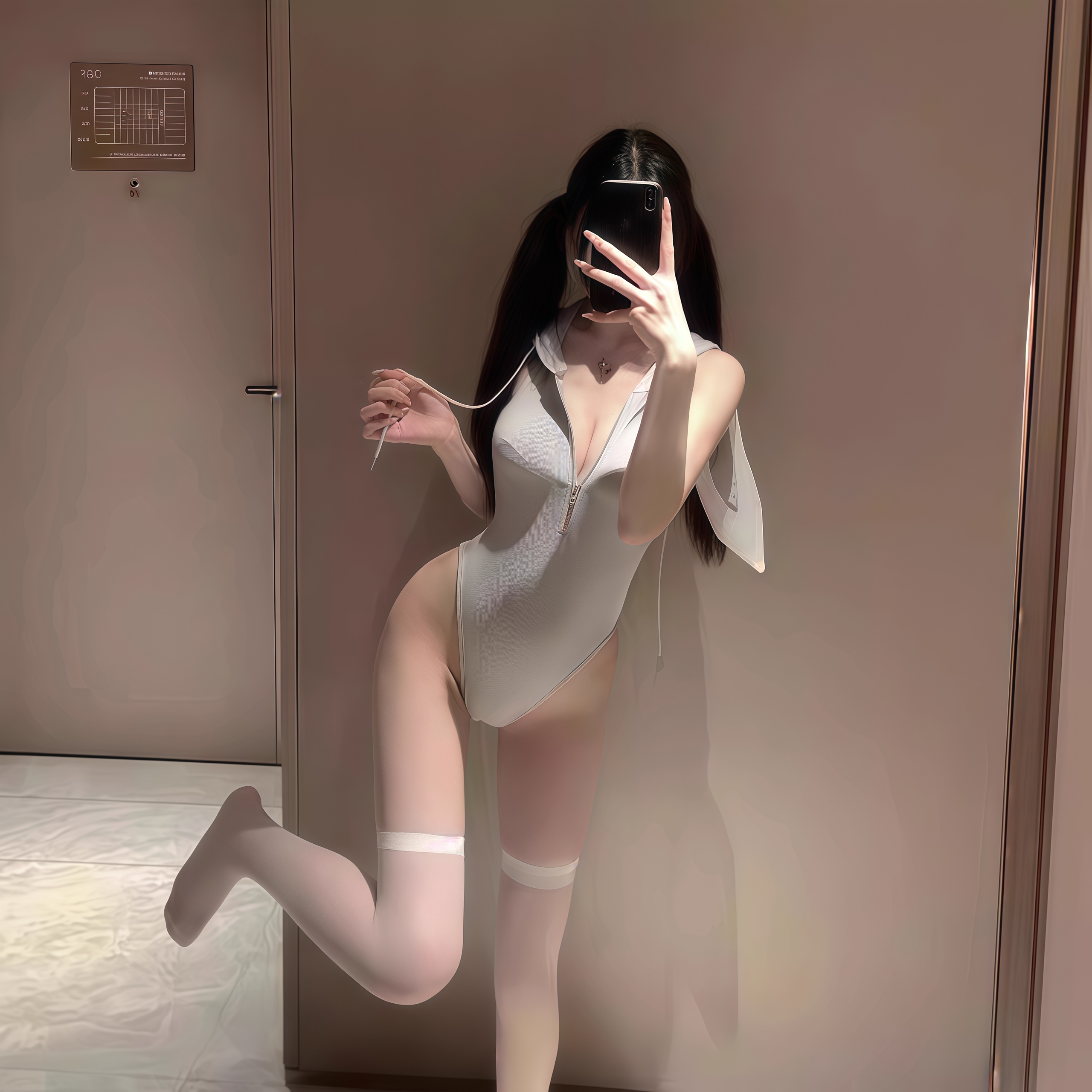 性感动漫猫娘勒裆二次元软萌趣味卫衣运动服纯欲诱惑少女制服内衣