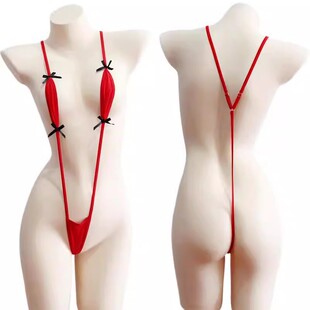 T紧身塑身女人性感连体内衣性感死水库夏季薄款勒连体男拘束蕾丝