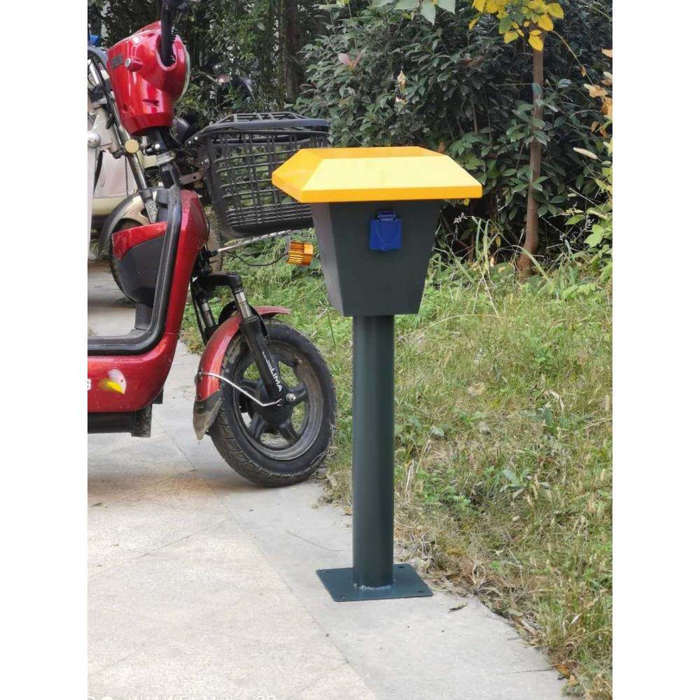 室外充电桩电动车防溅雨水盒单位不收费式户外防水家通用景观插座