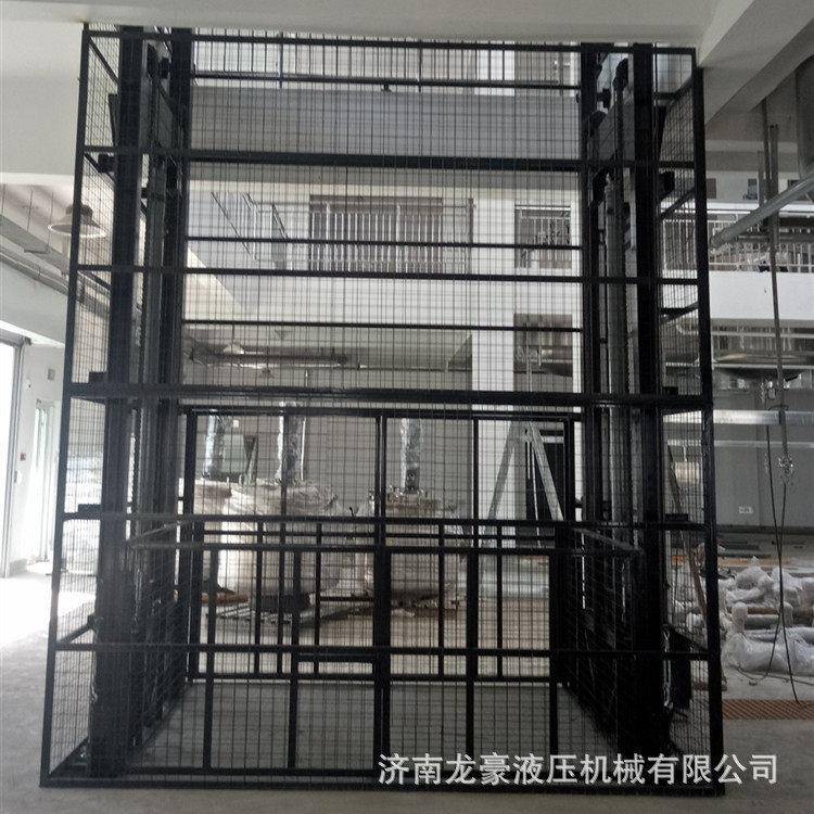鑫龙豪导轨式液压升降机固定简易货梯仓库小型链条电动升降平台
