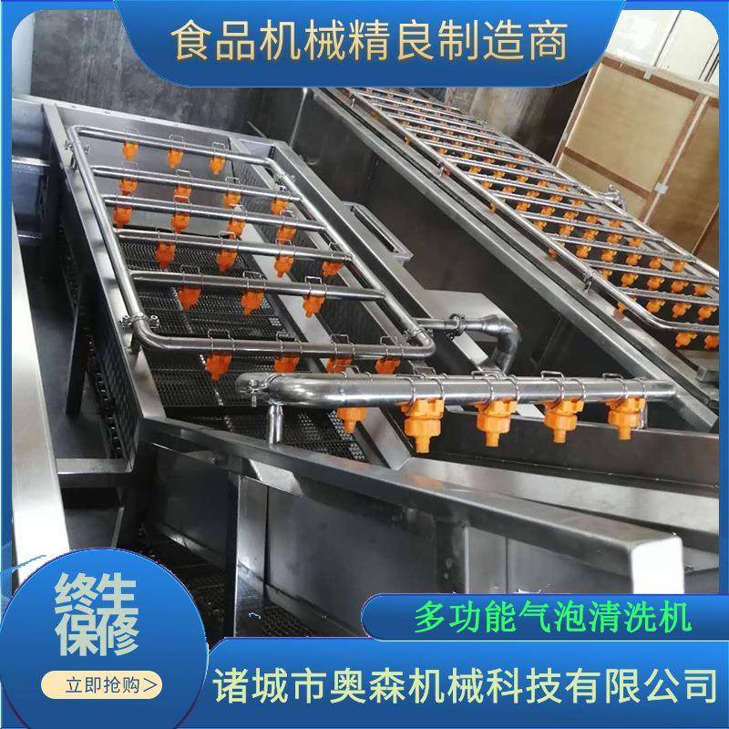连续式气泡苹果果蔬清洗机器厂家土豆地瓜清洗设备气泡清洗机