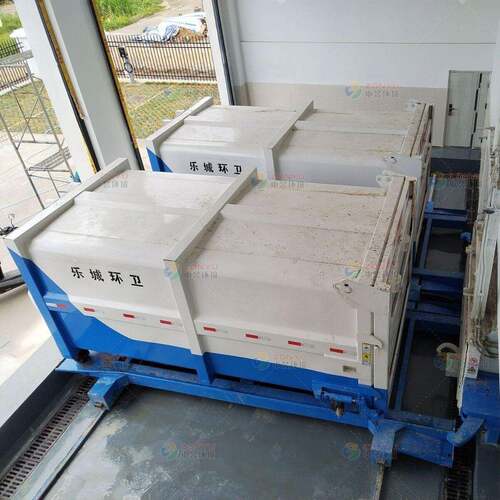 水平分体式垃圾压缩站平台移箱式压缩垃圾站水平直压式垃圾站有