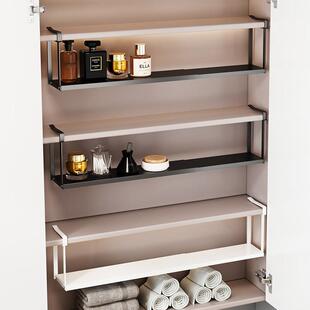 浴室镜柜内隔板分层架镜子后收纳盒化妆柜下挂篮置物架化妆室台面