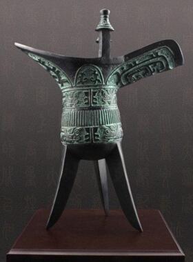 包邮彷古青铜器爵杯摆件家居工艺礼品摆饰摆设礼品装饰艺术品办公