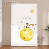 钢制铁皮衣柜家用出租房收纳衣橱简易儿童拉门大容量储物柜子