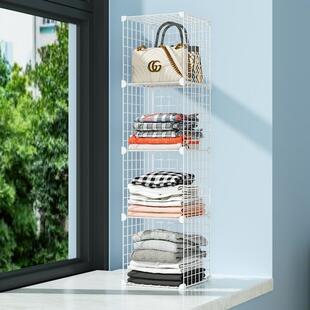 衣服架子铁艺衣架家用简便多功能置物架阳台落地加大35cm金属衣架