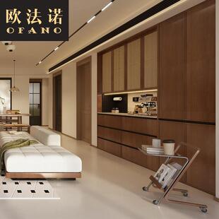 全屋定制法式中古藤编餐边柜橱柜全屋空间整装定制工厂定做