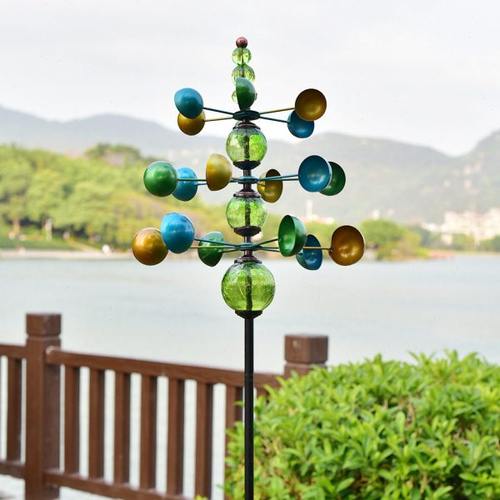 花园装饰风车摆件插地铁艺别墅园林户外草坪摆设庭院造景布置院子