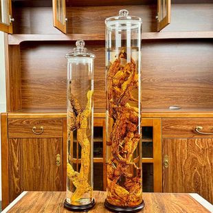 直筒高硼硅玻璃泡酒专用酒瓶带龙头人参牛大力鹿鞭高档密封储物罐