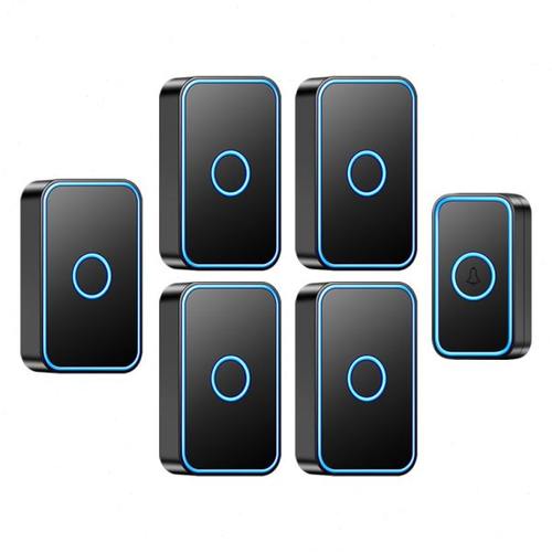 门铃一拖五无线超远距离电子遥控免插电入户叮咚门钟老人呼叫器