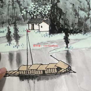 客厅办公室山水装饰画 白雪石 千峰竞秀 桂林山水横幅挂轴画风景