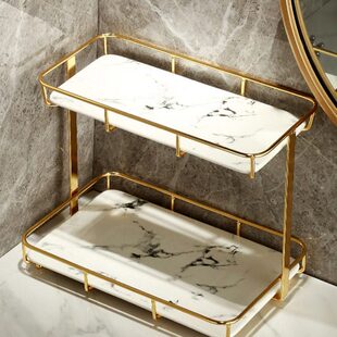 卫生间洗手洗漱台面置物架浴室厕所轻奢桌面梳化妆用品收纳架子盒