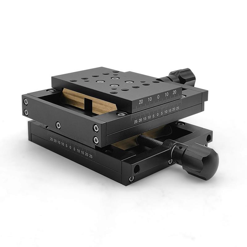 100mm宽度手动精密燕尾型位移台高精位移工作台X轴工作台手动滑台