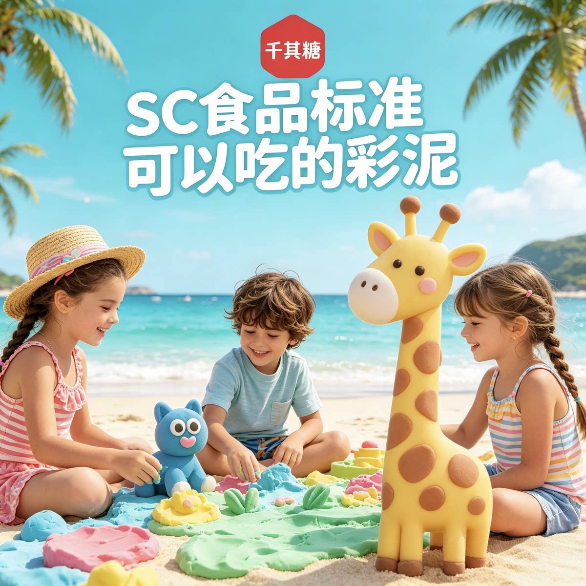 千其糖16色食玩橡皮泥安全的彩泥