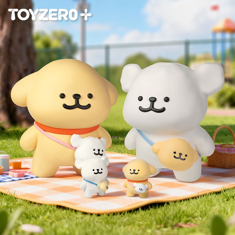 零加TOYZERO线条小狗 结伴出行系列可爱玩具公仔存钱罐摆件礼物