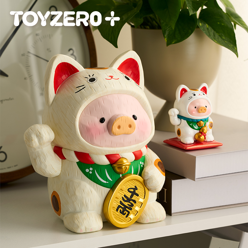 零加TOYZERO罐头猪LuLu 18cm仿木雕招财Lu潮玩手办摆件新年礼物,模玩/动漫/周边/娃圈三坑/桌游,潮玩明盒/吊卡,淘宝优惠券,粉丝福利购,淘宝优惠卷