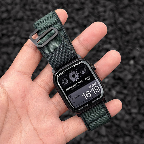 高级质感适用iwatch表带尼龙编织