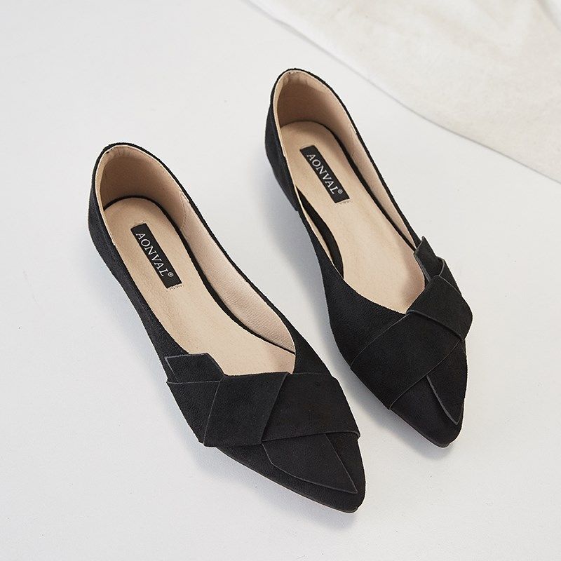 平底女鞋2025新款春秋季百搭网红一脚蹬豆豆鞋瓢鞋浅口尖头单鞋女,女鞋,浅口单鞋,淘宝优惠券,粉丝福利购,淘宝优惠卷