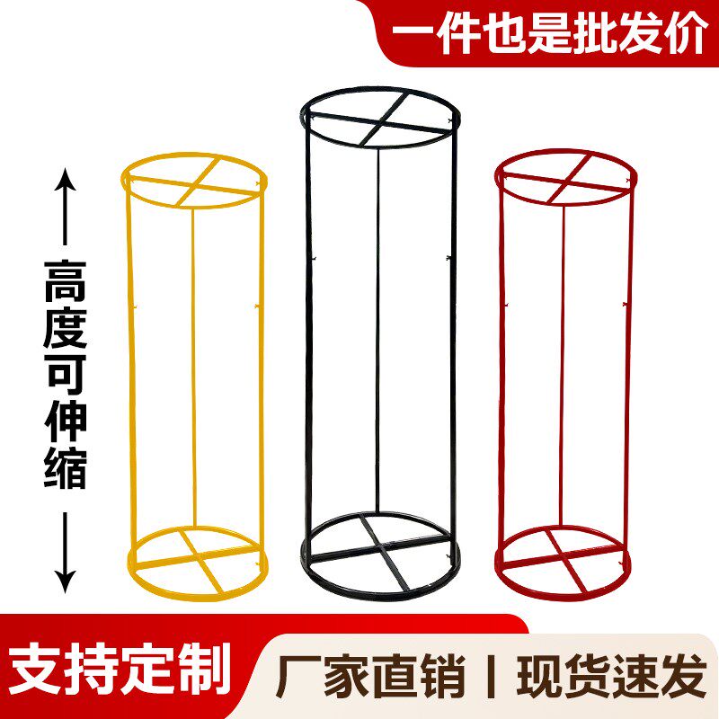 新款婚庆道具线帘圆环吊环v架子圆形铁艺花环舞台路引装饰伸缩杆