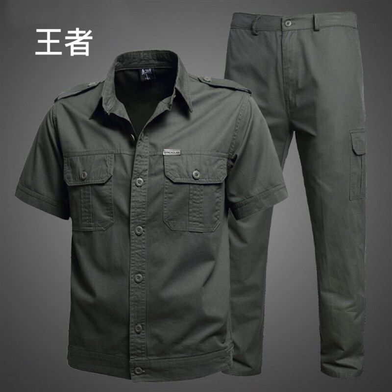 纯棉夏季工作服套装男女劳保服迷彩防烫耐磨焊工汽修工装薄款定制